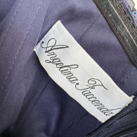 Elegant Navy Blue and Sparkle Dress - Picture 3 of 3